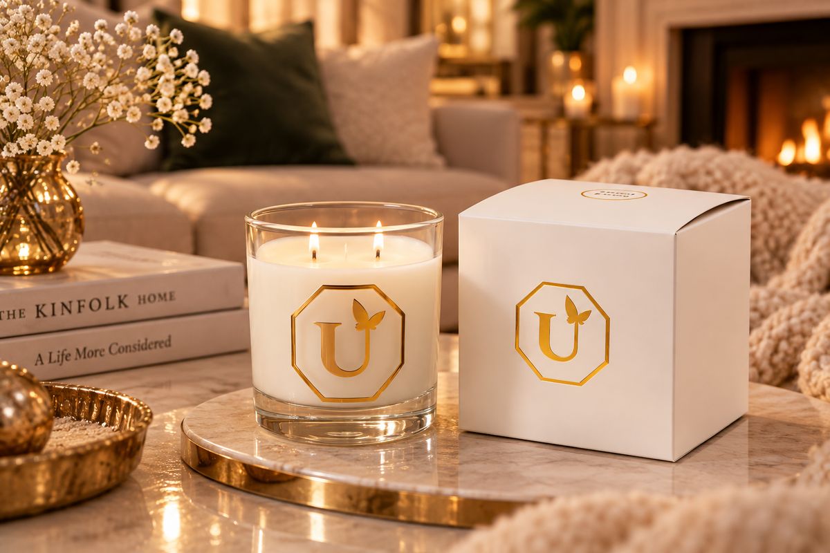 Grande Luxury scented soy wax candle hand-poured in the UK