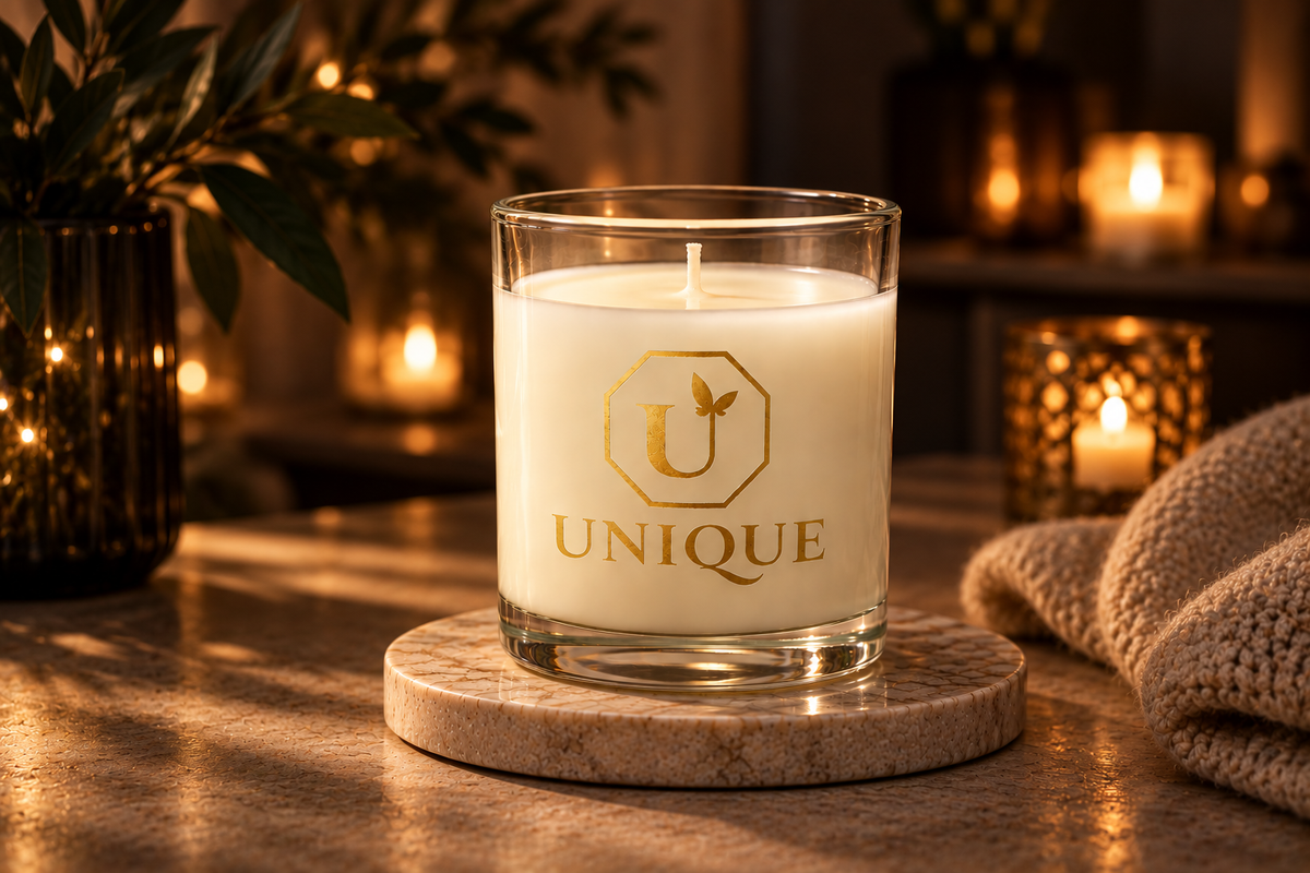 Midnight Essence luxury scented soy wax candle hand-poured in the UK